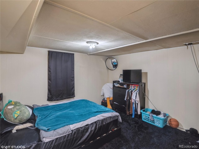 bedroom with carpet floors