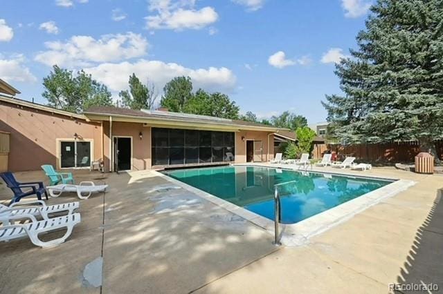 view of pool with a patio