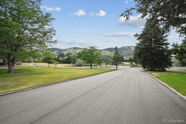 view of street with a mountain view