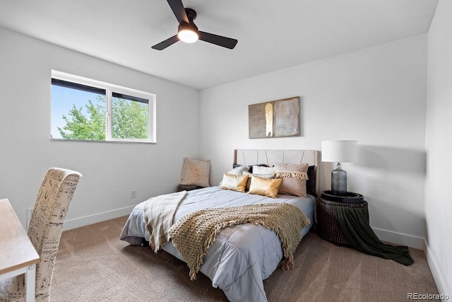 5667 S Lowell Blvd, Littleton, CO 80123 - bedroom with carpet floors, baseboards, and a ceiling fan