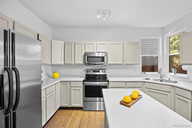 1464 Spotted Owl Way, Highlands Ranch, CO 80129 - kitchen featuring stainless steel appliances, light countertops, and light wood-style flooring
