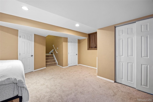 1464 Spotted Owl Way, Highlands Ranch, CO 80129 - unfurnished bedroom with carpet flooring, recessed lighting, and a closet