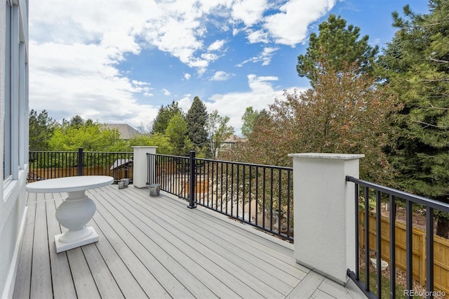 view of wooden terrace