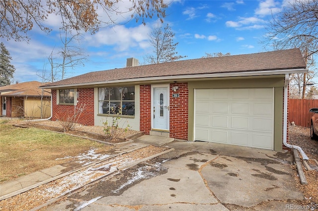 ranch-style house with a garage