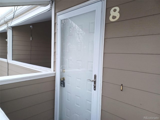 view of doorway to property