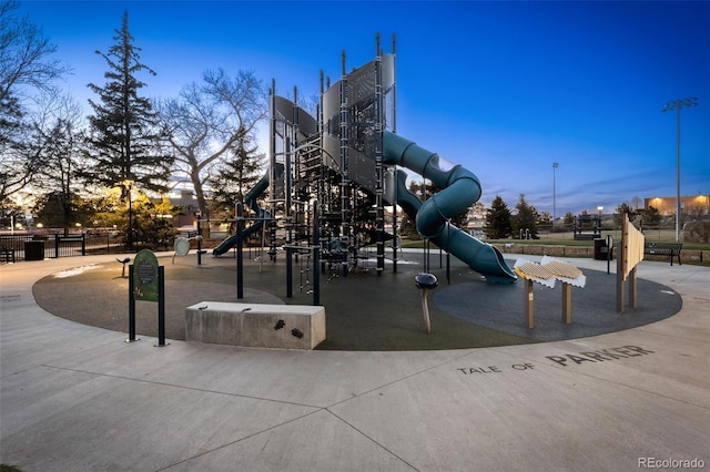 view of community jungle gym