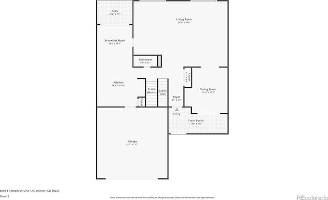 8505 E Temple Dr Unit 473, Denver, CO 80237 - view of property floor plan