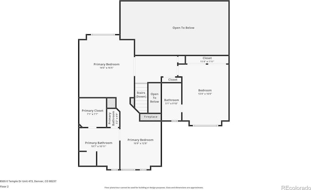 8505 E Temple Dr Unit 473, Denver, CO 80237 - view of property floor plan