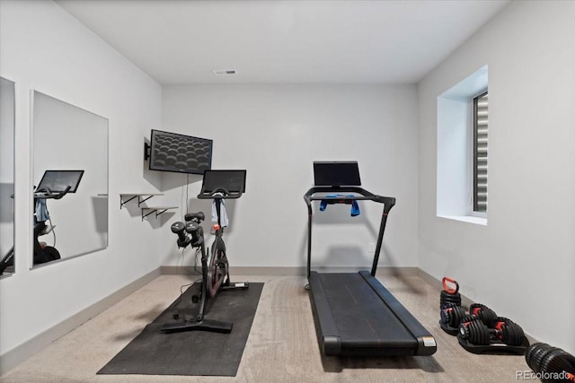2533 N Emerson St, Denver, CO 80205 - exercise area with carpet floors and baseboards