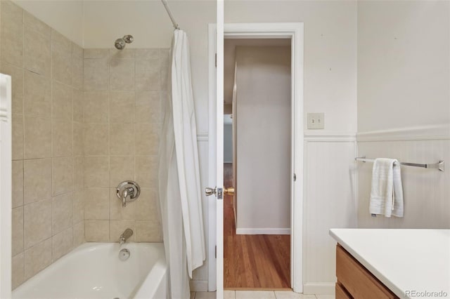 3030 S University Blvd, Denver, CO 80210 - bathroom featuring shower / bath combination with curtain and vanity