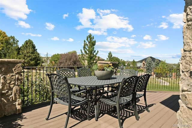 view of wooden deck