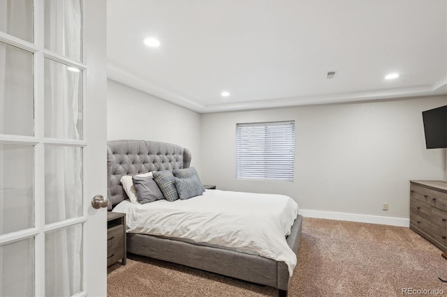 view of carpeted bedroom