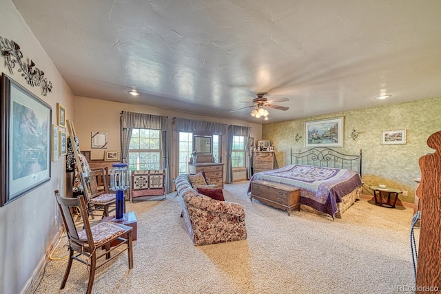 8126 Buck Run, Salida, CO 81201 - bedroom with carpet and ceiling fan