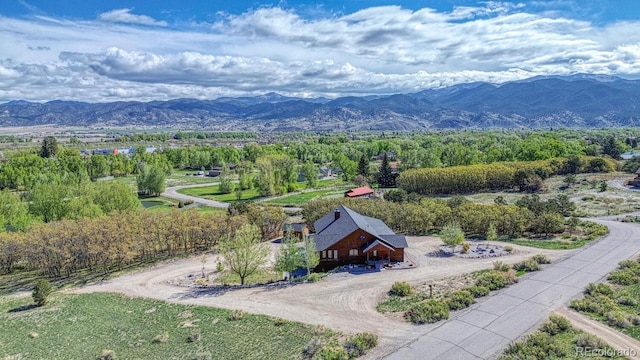 8126 Buck Run, Salida, CO 81201 - aerial view of property and surrounding area with a mountain backdrop