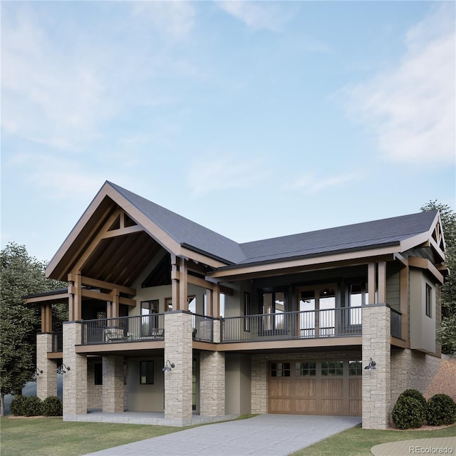 view of front of home featuring a garage