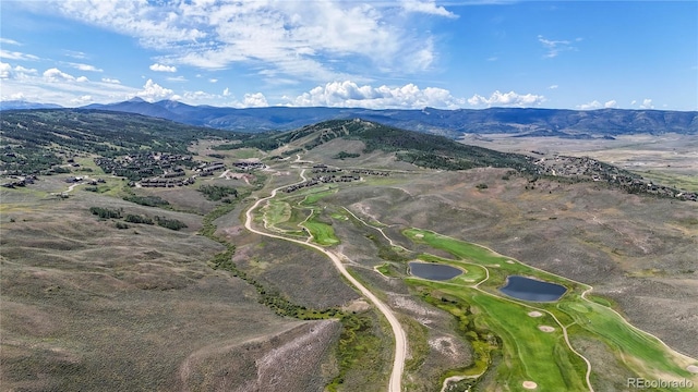 aerial view featuring a mountain view