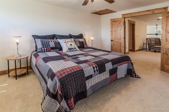 1715 Wales Dr, Berthoud, CO 80513 - bedroom featuring carpet flooring and a ceiling fan