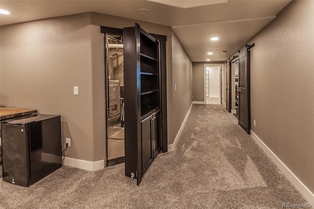 1715 Wales Dr, Berthoud, CO 80513 - hall with carpet floors and recessed lighting
