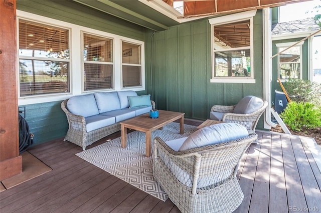 1715 Wales Dr, Berthoud, CO 80513 - wooden deck featuring outdoor lounge area