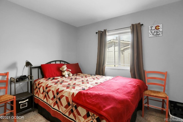 view of carpeted bedroom