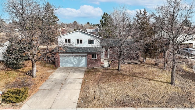 view of property with a garage