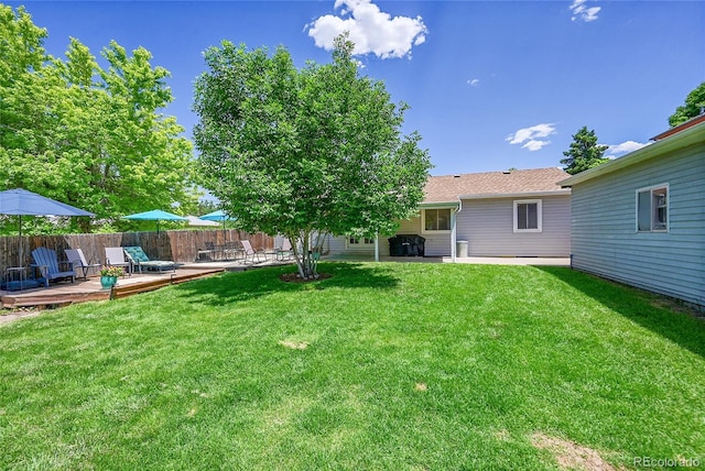 3313 S Dexter St, Denver, CO 80222 - view of yard featuring a deck and a patio