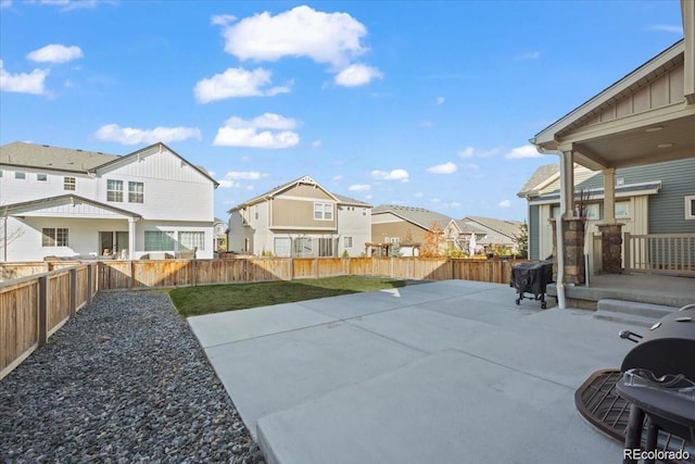 10909 Memphis Ct, Commerce City, CO 80022 - fenced backyard featuring a residential view and a patio area