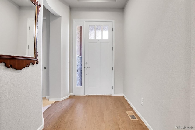 entryway featuring light wood-type flooring