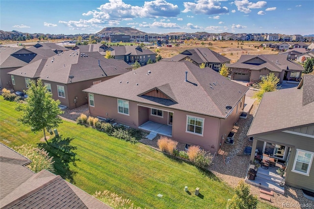 bird's eye view featuring a mountain view