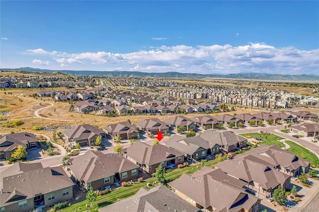 aerial view featuring a mountain view