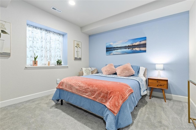 bedroom with carpet floors