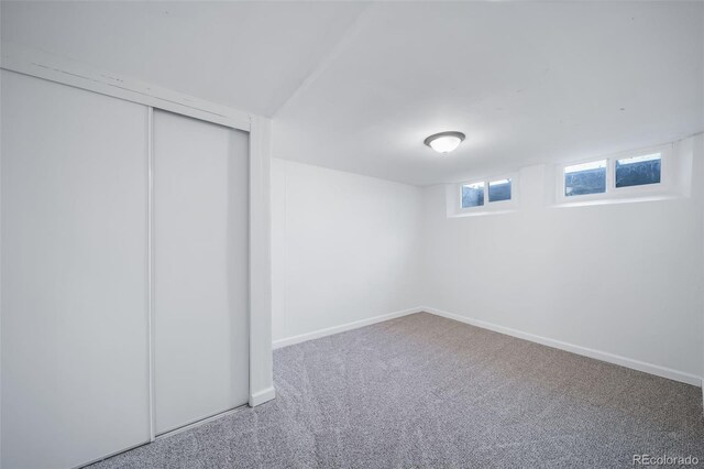 7275 E 8th Ave, Denver, CO 80220 - unfurnished bedroom featuring carpet floors, baseboards, and a closet