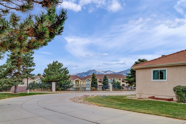 view of street featuring a mountain view