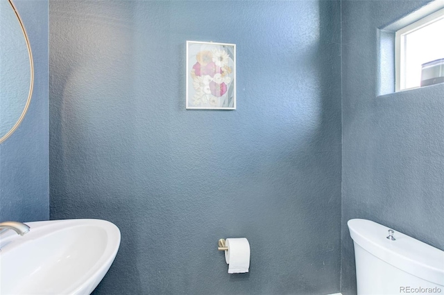 bathroom featuring sink and toilet