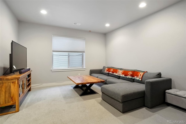 view of carpeted living room