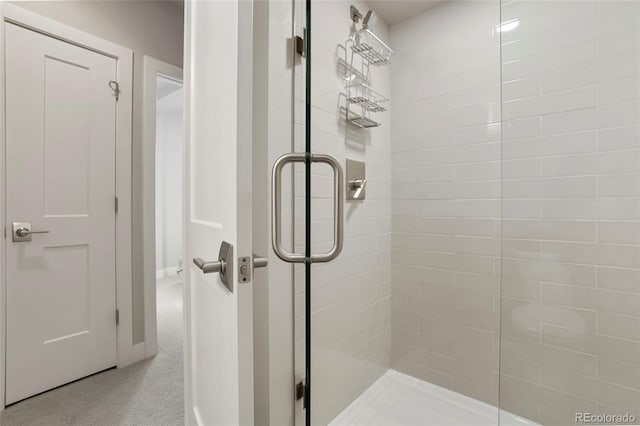 bathroom with walk in shower