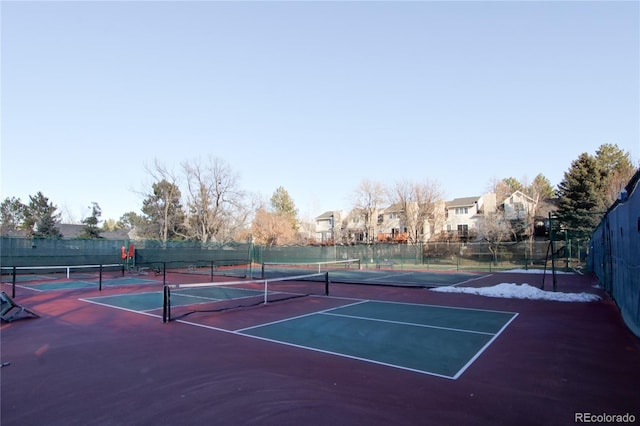 view of tennis court