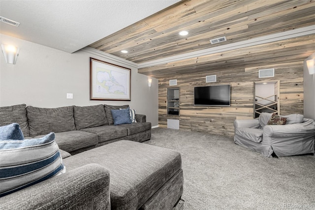 8410 S Oak St, Littleton, CO 80127 - carpeted living area with wood walls and recessed lighting