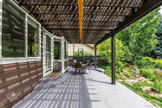 8410 S Oak St, Littleton, CO 80127 - view of patio / terrace with a pergola and outdoor dining area