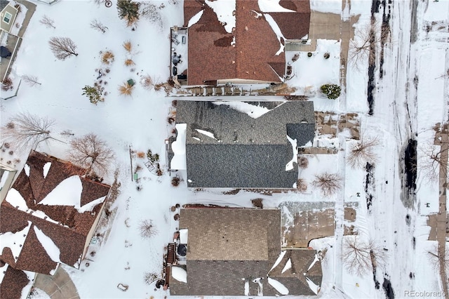 view of snowy aerial view