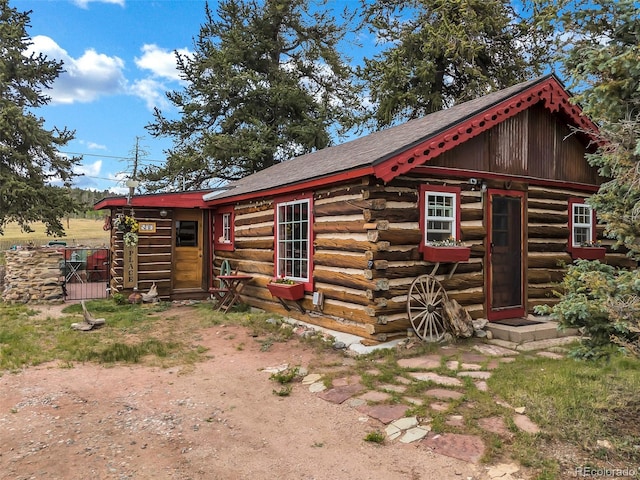 500 Fourth St, Fairplay, CO 80440 - back of property featuring log siding and a shingled roof