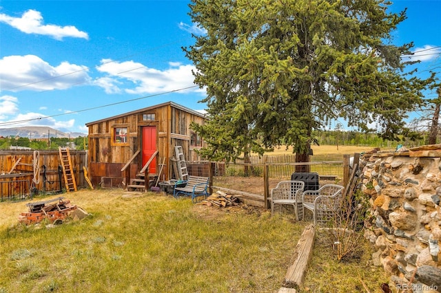 500 Fourth St, Fairplay, CO 80440 - fenced backyard with entry steps