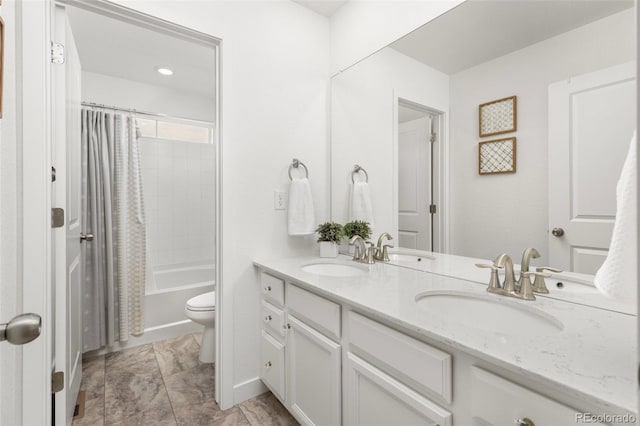 12940 Brier Ct, Firestone, CO 80504 - full bathroom with double vanity and shower / bath combo