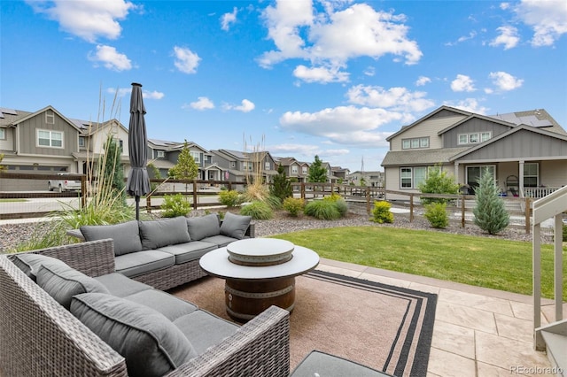 12940 Brier Ct, Firestone, CO 80504 - view of patio with a residential view and outdoor lounge area