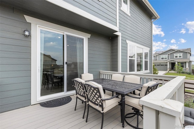 12940 Brier Ct, Firestone, CO 80504 - deck featuring outdoor dining space and a residential view