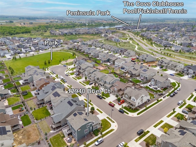 12940 Brier Ct, Firestone, CO 80504 - aerial view of property's location with nearby suburban area