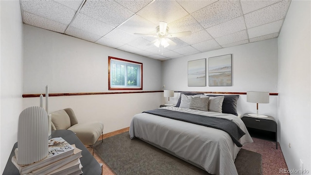 4396 Dearborn St, Denver, CO 80239 - carpeted bedroom with a paneled ceiling and a ceiling fan