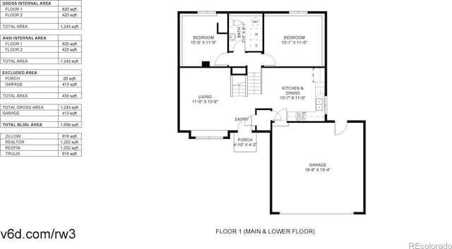 4396 Dearborn St, Denver, CO 80239 - view of home floor plan
