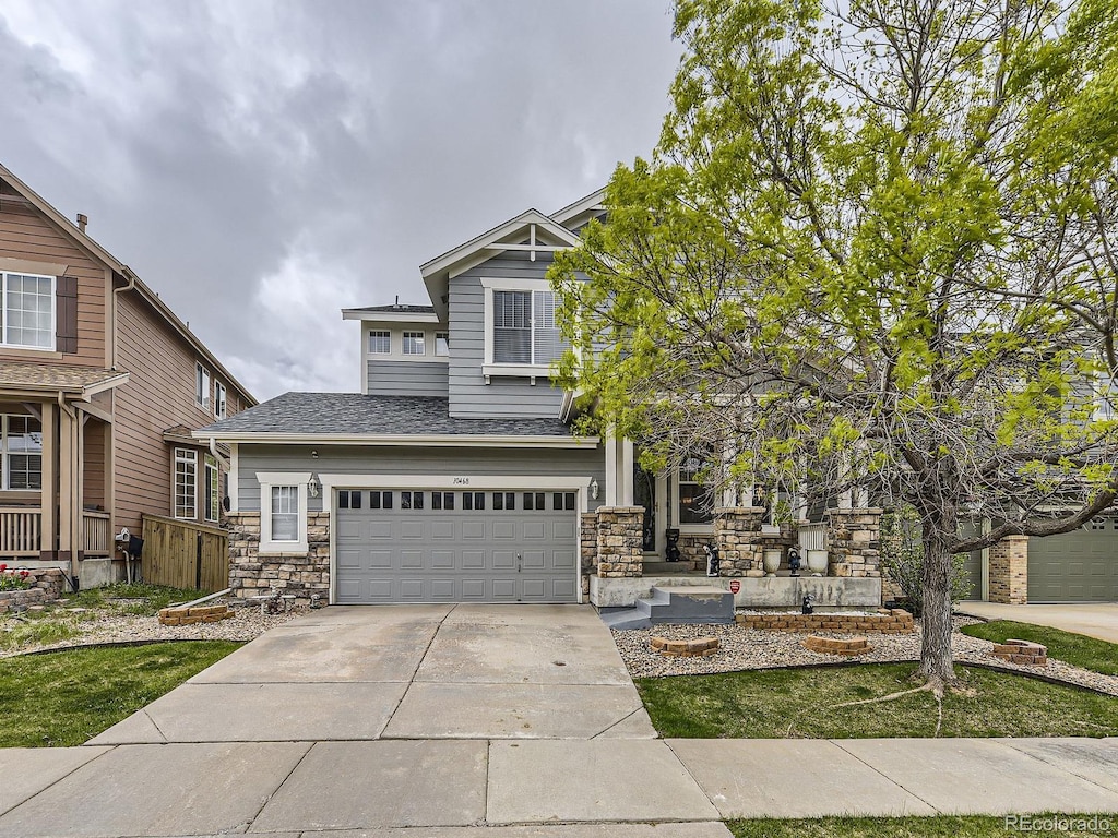 craftsman-style house featuring a garage