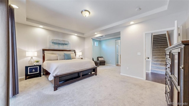 18009 E 47th Pl, Denver, CO 80249 - carpeted bedroom with a raised ceiling, recessed lighting, and baseboards